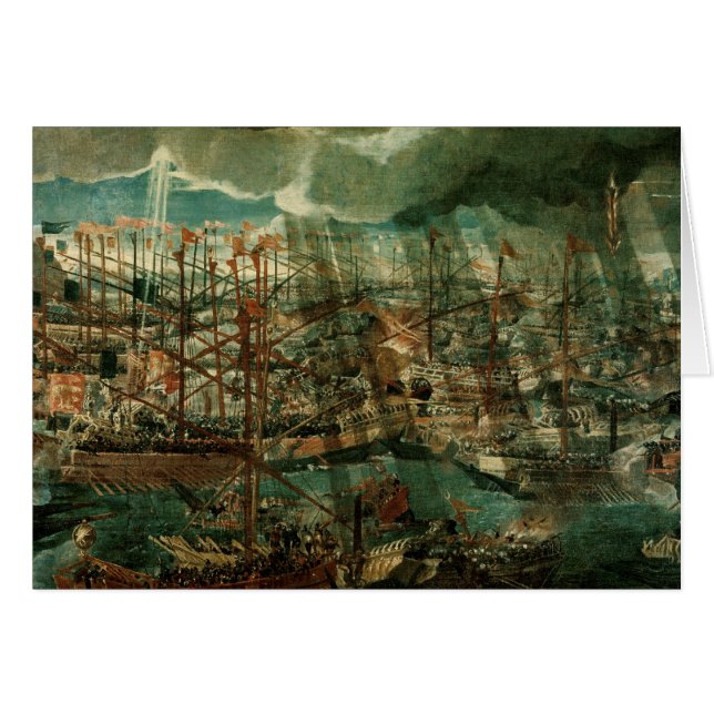 Allegori av striden av Lepanto Hälsningskort (Framsidan Horizontal)