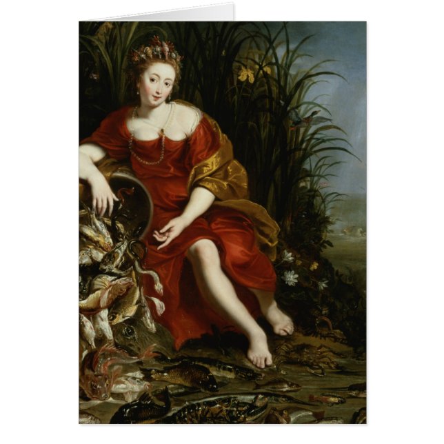 Allegori av vatten hälsningskort (Framsidan)