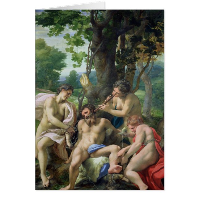 Allegori av vice, 1529-30 hälsningskort (Framsidan)