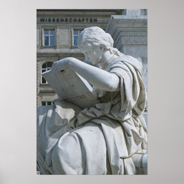 Allegori över historien om Schiller-monumentet i B Poster (Framsidan)