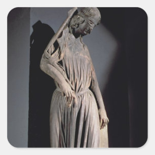 Allegorical figur av synagogan, från souten fyrkantigt klistermärke