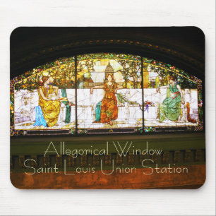 Allegorical fönster - St Louis facklig station Musmatta