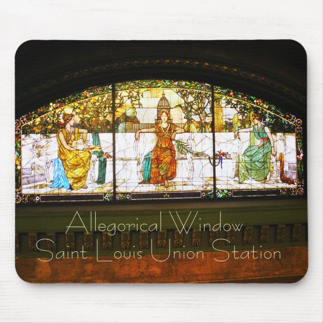 Allegorical fönster - St Louis facklig station Musmatta (Framsidan)