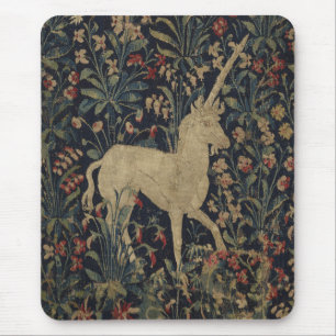 Allegorical "Millefleurs" Tapestry med djur Musmatta