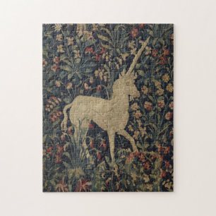 Allegorical "Millefleurs" Tapestry med djur Pussel