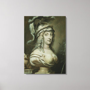 Allegorical porträtt av drottningen Christina av Canvastryck