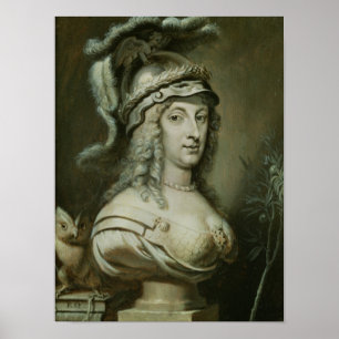 Allegorical porträtt av drottningen Christina av Poster