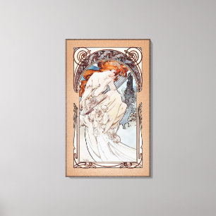 Allegorie de la Musique av Alphonse Mucha Canvastryck