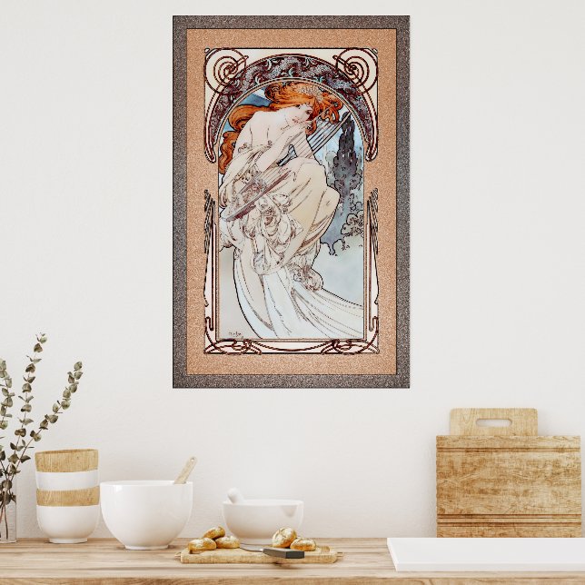 Allegorie de la Musique av Alphonse Mucha Poster (Kök)