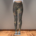 Allegorik Millefleurs-tekonst med djur Leggings<br><div class="desc">Allegorik Millefleurs-tekonst med djur</div>