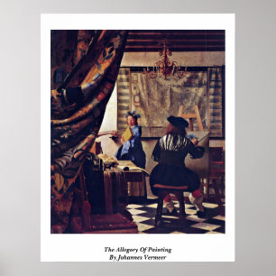 Allegorin av målning av Johannes Vermeer Poster