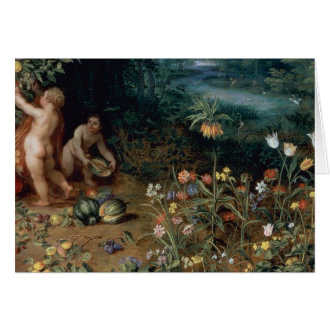 Allegorin av överflöd, specificerar hälsningskort (Framsidan Horizontal)