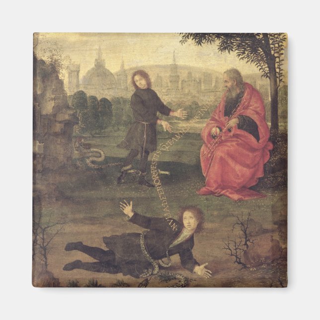 Allegory, 1485-90 (olja på panelen) magnet (Framsidan)