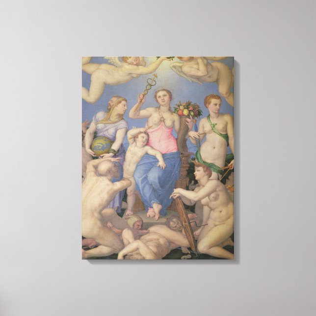 Allegory of Happiness, 1567 (olja på koppar) Canvastryck (Framsida)