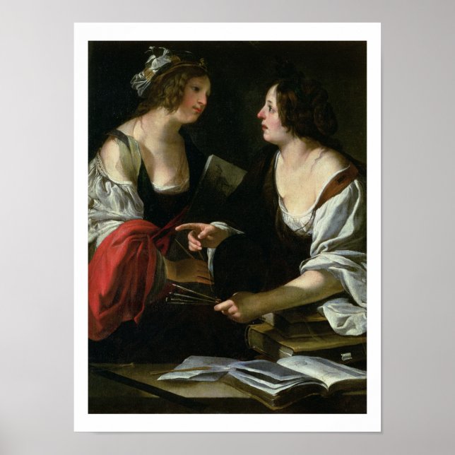 Allegory of Painting and Architecture, c.1620 (oil Poster (Framsidan)