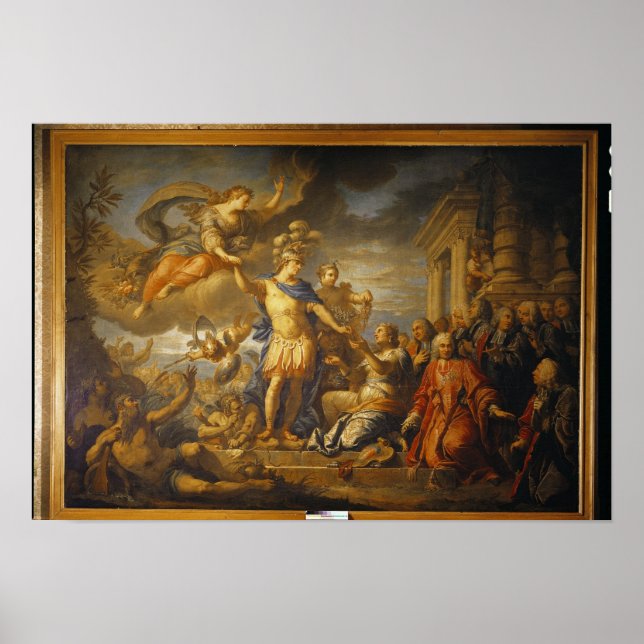 Allegory of the Peace of Aix-la-Chapelle, 1761 Poster (Framsidan)
