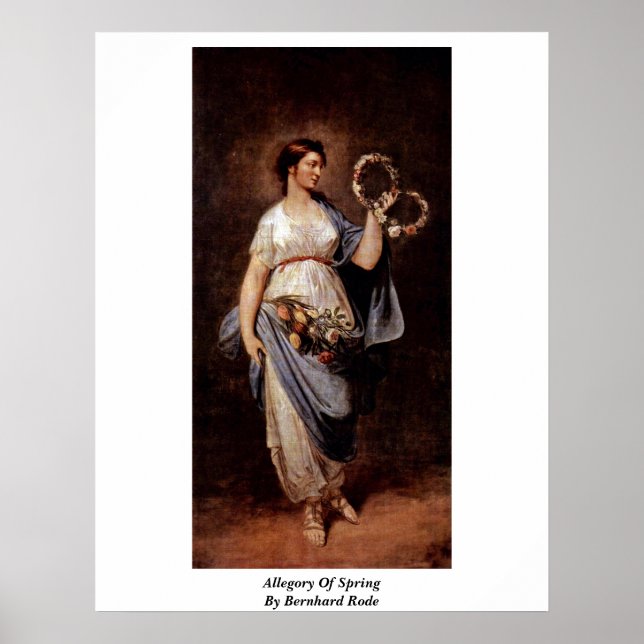 Allegory Vår av Bernhard Rode Poster (Framsidan)