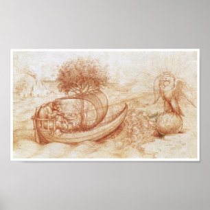 Allegory with a Varg and Eagle, Da Vinci Poster