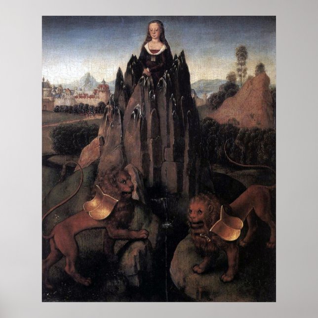Allegory with a Virgin - Hans Memling - c1480 Poster (Framsidan)