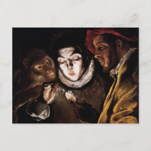Allegory with Boy Lighting Candle by El Greco Vykort