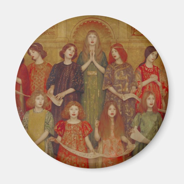 Alleluia (av Thomas Cooper Gotch) Magnet (Framsidan)