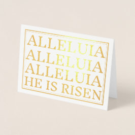 Alleluia Catholik Påsk Hälsning Folierat Kort
