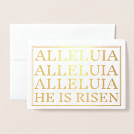 Alleluia Catholik Påsk Hälsning Folierat Kort