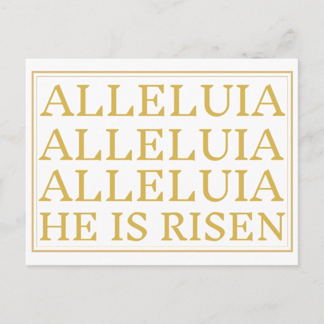 Alleluia Catholik Påsk Hälsning Vykort (Framsida)