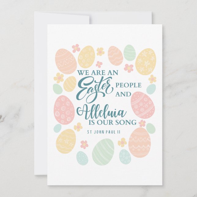 Alleluia Glad påsk Eggs Julkort (Framsida)