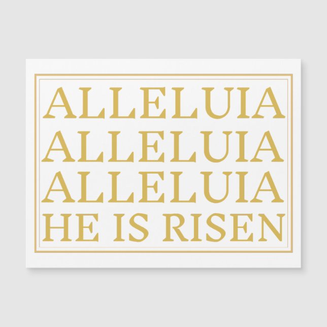 Alleluia Han är Risen Påsk Magnetic Card (Framsida)
