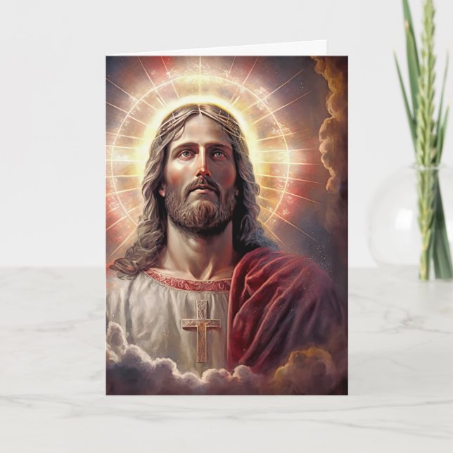 Alleluia! Hej, Risen! Jesus Kristus målning Helgkort (Framsida)