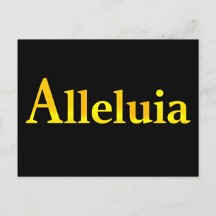 Alleluia-meddelande från Påsk Joy Guld och Black Vykort