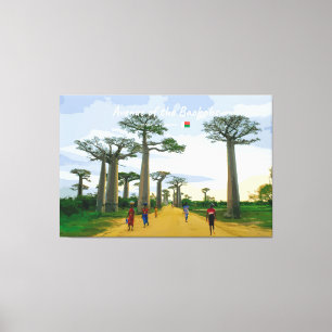 Allén av Baobabträd, Madagaskar - Landskap Canvastryck