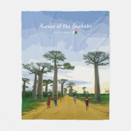 Allén av Baobabträd, Madagaskar - Landskap Fleecefilt