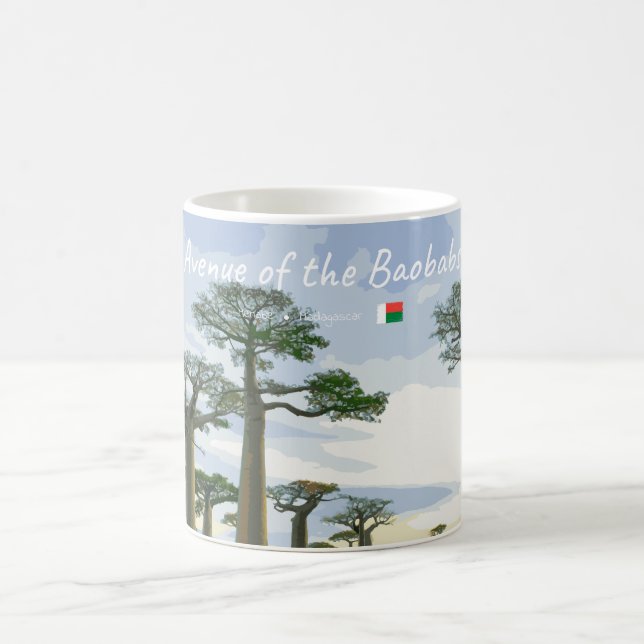 Allén av Baobabträd, Madagaskar - Landskap Kaffemugg (Center)