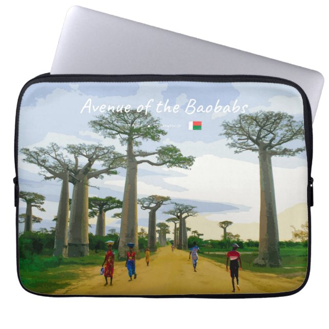 Allén av Baobabträd, Madagaskar - Landskap Laptop Fodral (Framsidan)