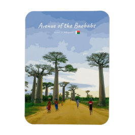 Allén av Baobabträd, Madagaskar - Landskapsbild Magnet