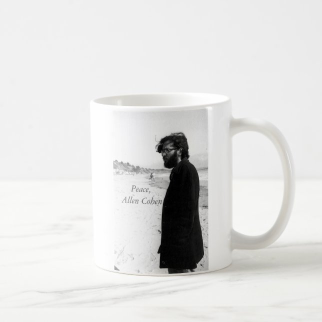 Allen Cohen på strand60-tal Kaffemugg (Höger)