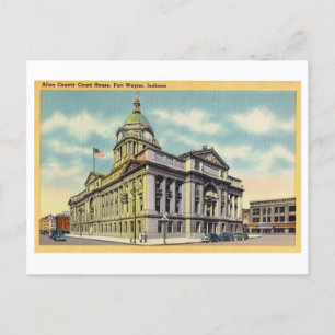 Allen County Court House i Fort Wayne, Indiana Vykort