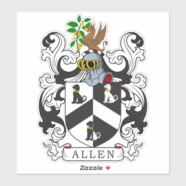 Allen Family Crest Klistermärken (Ark)