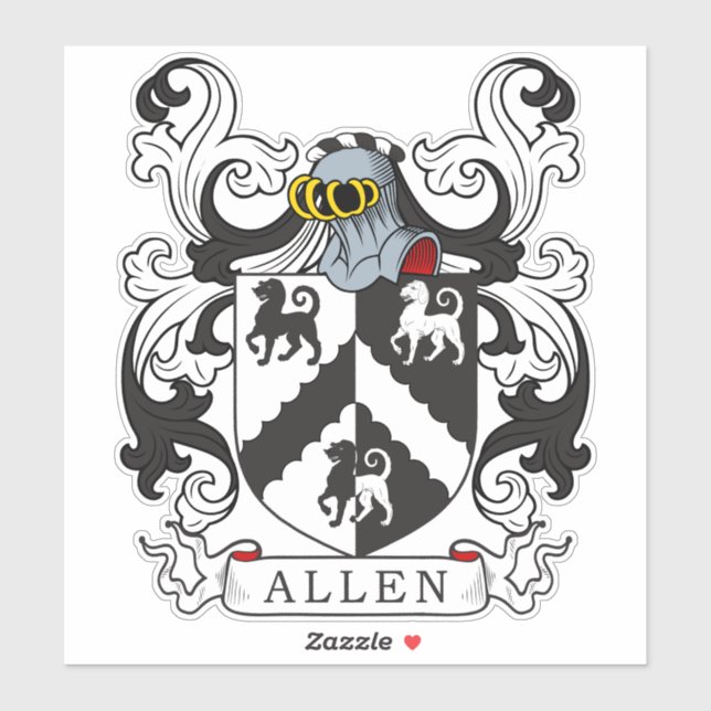 Allen Family Crest Klistermärken (Ark)