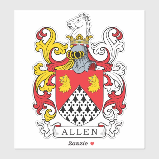Allen Family Crest Klistermärken (Ark)