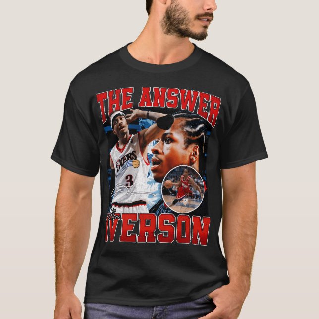 Allen Iverson the response Basketball Legend Signa T Shirt (Framsida)