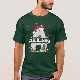 Allen jul och Allen Namn för roligt Julafton T Shirt