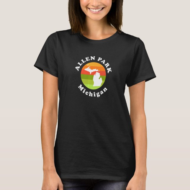 Allen Park Michigan utomhus Sunrise MI Vacation P T Shirt (Framsida)