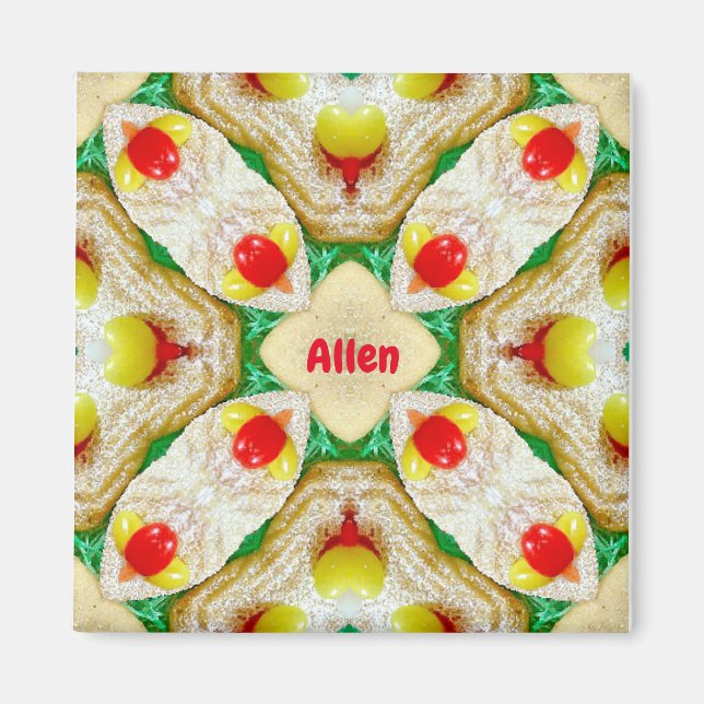 ALLEN ~ Personlig Påsk Mönster Fractal ~ Magnet (Framsidan)
