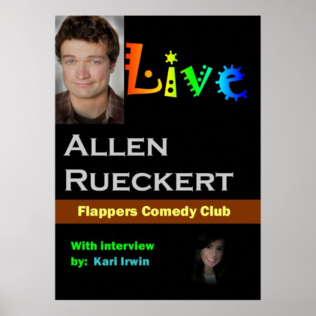 Allen Rueckert LIVE Poster (Framsidan)
