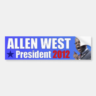 Allen väster för presidenten - 2012 bildekal