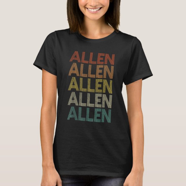 Allen Vintage Retro T Shirt (Framsida)