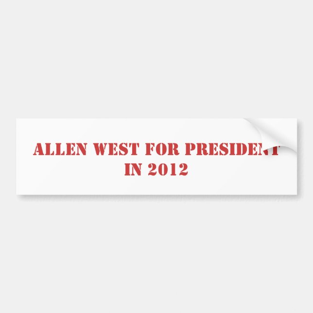 ALLEN WEST FÖR PRESIDENT 2016 BILDEKAL (Framsidan)